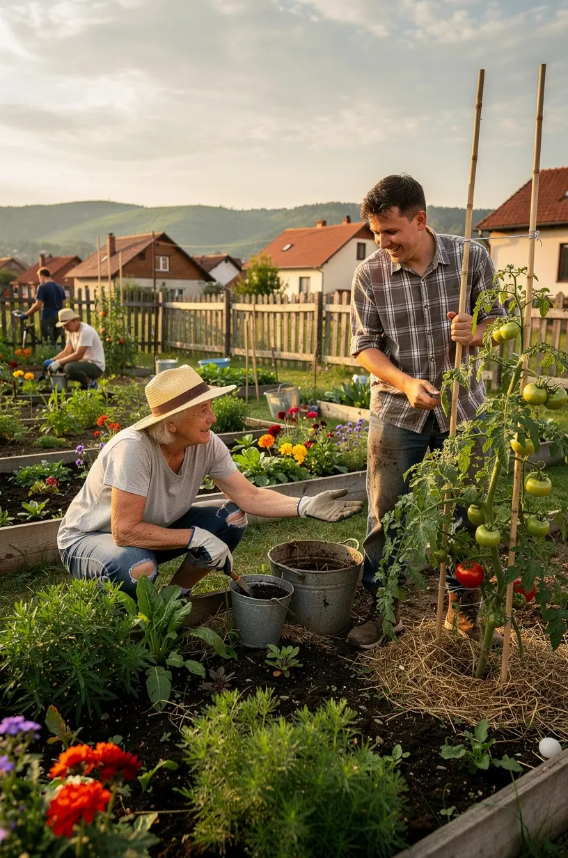 Fotografie a unei piețe locale pline de viață, simbolizând expertiza comunității în practici autentice.